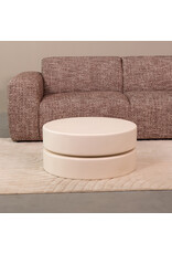 Damn LABEL51 Salontafel Milly - Soft Sand - Mangohout - 70 cm - Rond