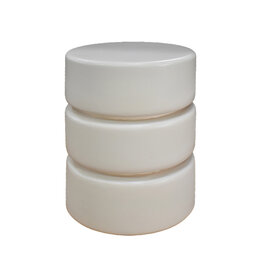 Damn LABEL51 Bijzettafel Milly - Soft Sand - Mangohout - 35 cm - Rond