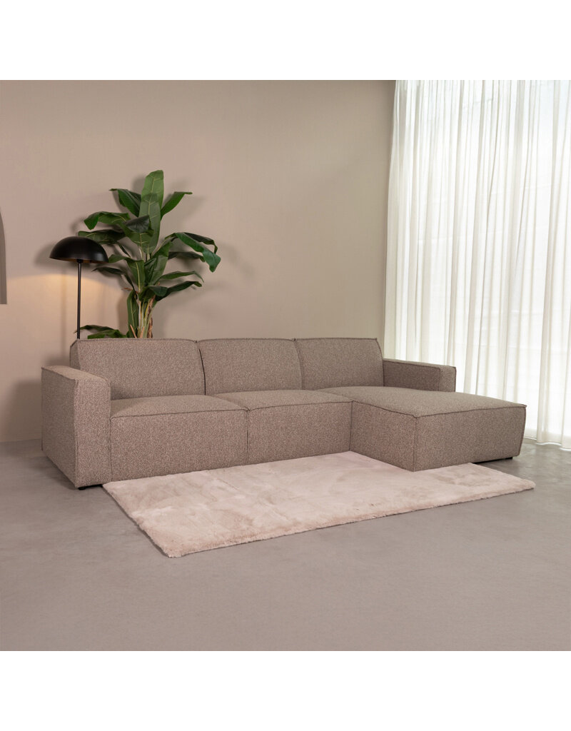 Damn LABEL51 Hoekbank Kay - Mushroom Royal Boucle - Boucle - Loungebank Rechts