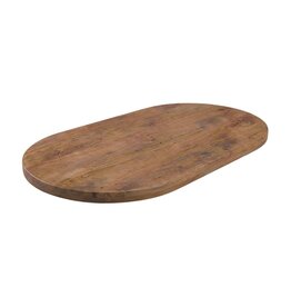 Damn LABEL51 Eetkamertafel Tafelblad Halve Cirkel - Nature Smooth - Mangohout - 200 cm - Halve Cirkel