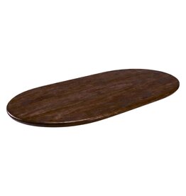 Damn LABEL51 Eetkamertafel Tafelblad Halve Cirkel - Espresso - Mangohout - 240 cm - Halve Cirkel