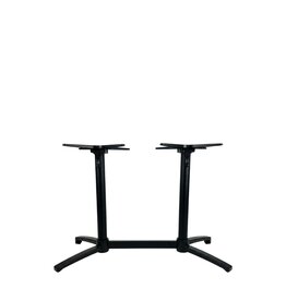 Damn LABEL51 Eetkamertafel Tafelpoot Vouwbaar - Zwart - Metaal - 72 cm - Dubbel