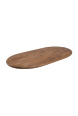 Damn LABEL51 Eetkamertafel Tafelblad Halve Cirkel - Nature Smooth - Mangohout - 200 cm - Halve Cirkel