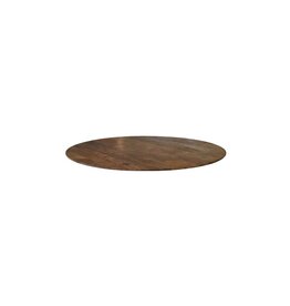 Damn LABEL51 Eetkamertafel Tafelblad Rond - Espresso - Mangohout - 110 cm - Rond Sloppy