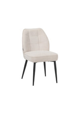 Damn LABEL51 Eetkamerstoel Liam - Naturel - Geweven - Zwart Metalen Frame