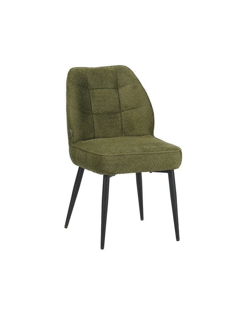 Damn LABEL51 Eetkamerstoel Liam - Hunter - Geweven - Zwart Metalen Frame
