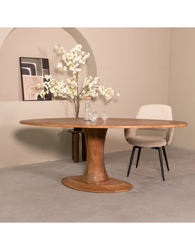 Damn LABEL51 Eetkamertafel Craft - Nature Smooth - Mangohout - 200 cm - Ovaal