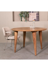 Damn LABEL51 Eetkamertafel Fly - Nature Smooth - Mangohout - 120 cm - Rond