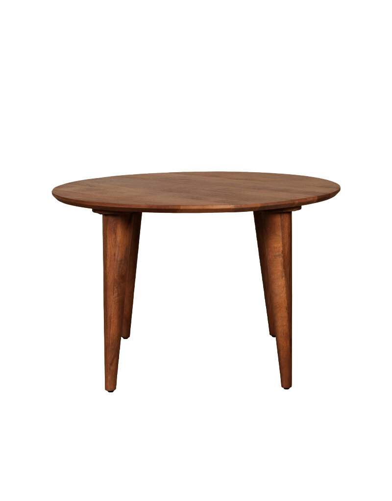 Damn LABEL51 Eetkamertafel Fly - Espresso - Mangohout - 120 cm - Rond