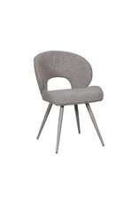 Damn LABEL51 Eetkamerstoel Sakura - Mushroom - Boucle - Taupe Metalen Frame