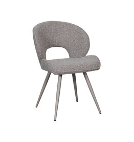 Damn LABEL51 Eetkamerstoel Sakura - Mushroom - Boucle - Taupe Metalen Frame