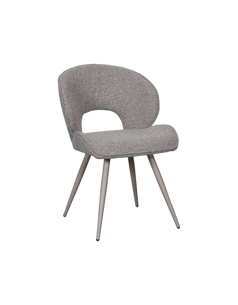 Damn LABEL51 Eetkamerstoel Sakura - Mushroom - Boucle - Taupe Metalen Frame