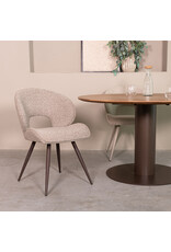 Damn LABEL51 Eetkamerstoel Sakura - Mushroom - Boucle - Brons Metalen Frame