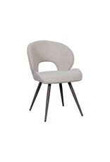 Damn LABEL51 Eetkamerstoel Sakura - Naturel - Boucle - Brons Metalen Frame