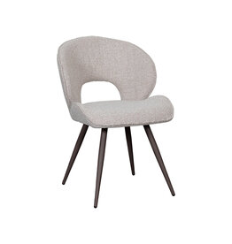 Damn LABEL51 Eetkamerstoel Sakura - Naturel - Boucle - Brons Metalen Frame