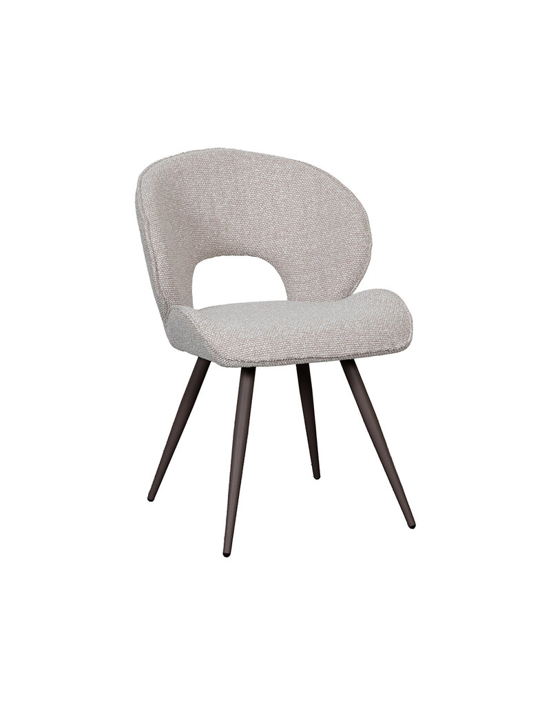 Damn LABEL51 Eetkamerstoel Sakura - Naturel - Boucle - Brons Metalen Frame