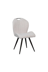 Damn LABEL51 Eetkamerstoel Silly - Naturel - Boucle - Zwart Metalen Frame