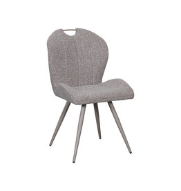 Damn LABEL51 Eetkamerstoel Silly - Mushroom - Boucle - Taupe Metalen Frame
