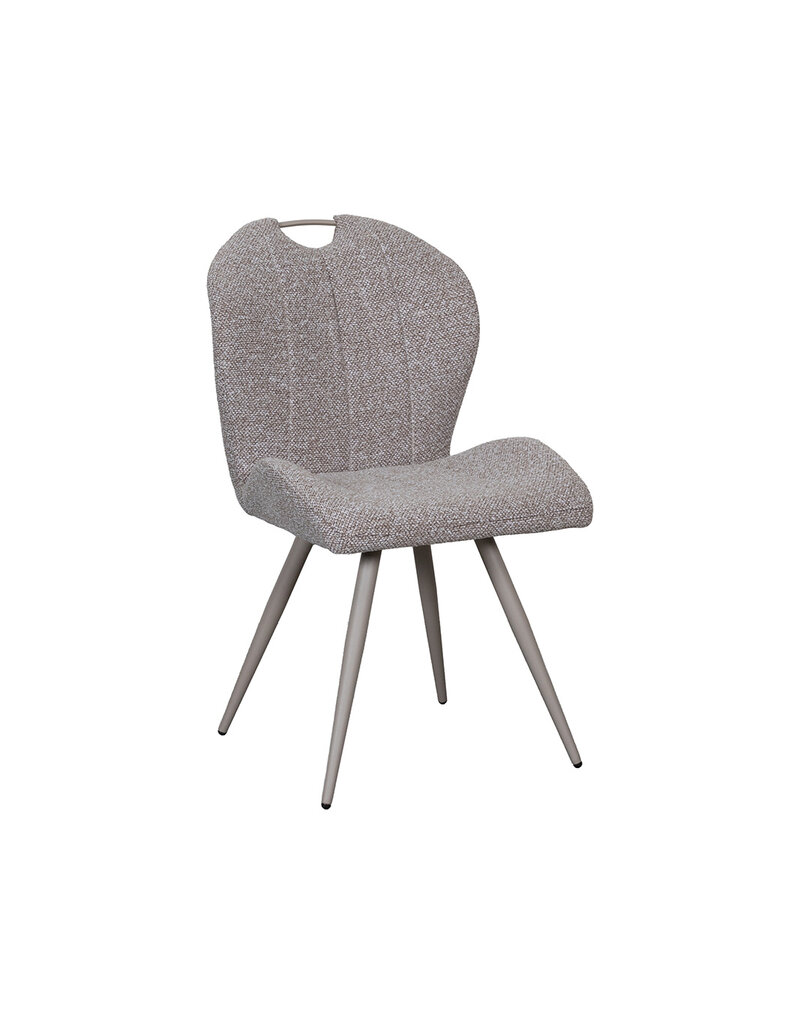 Damn LABEL51 Eetkamerstoel Silly - Mushroom - Boucle - Taupe Metalen Frame