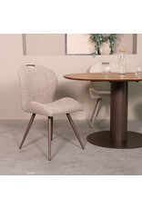 Damn LABEL51 Eetkamerstoel Silly - Mushroom - Boucle - Brons Metalen Frame