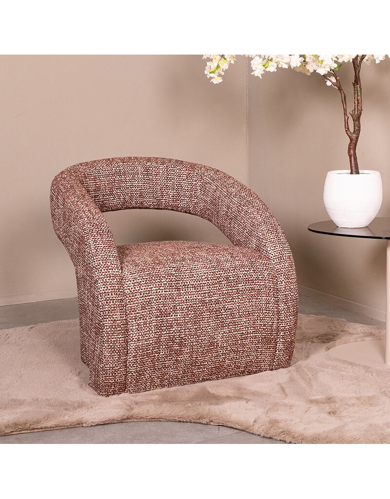 Damn LABEL51 Fauteuil Antibes - Cherry Chocolate - Geweven