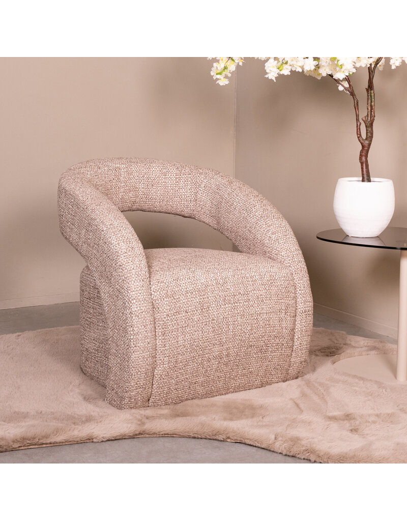 Damn LABEL51 Fauteuil Antibes - Taupe - Geweven