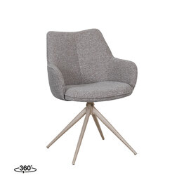Damn LABEL51 Eetkamerstoel Sawa - Mushroom - Boucle