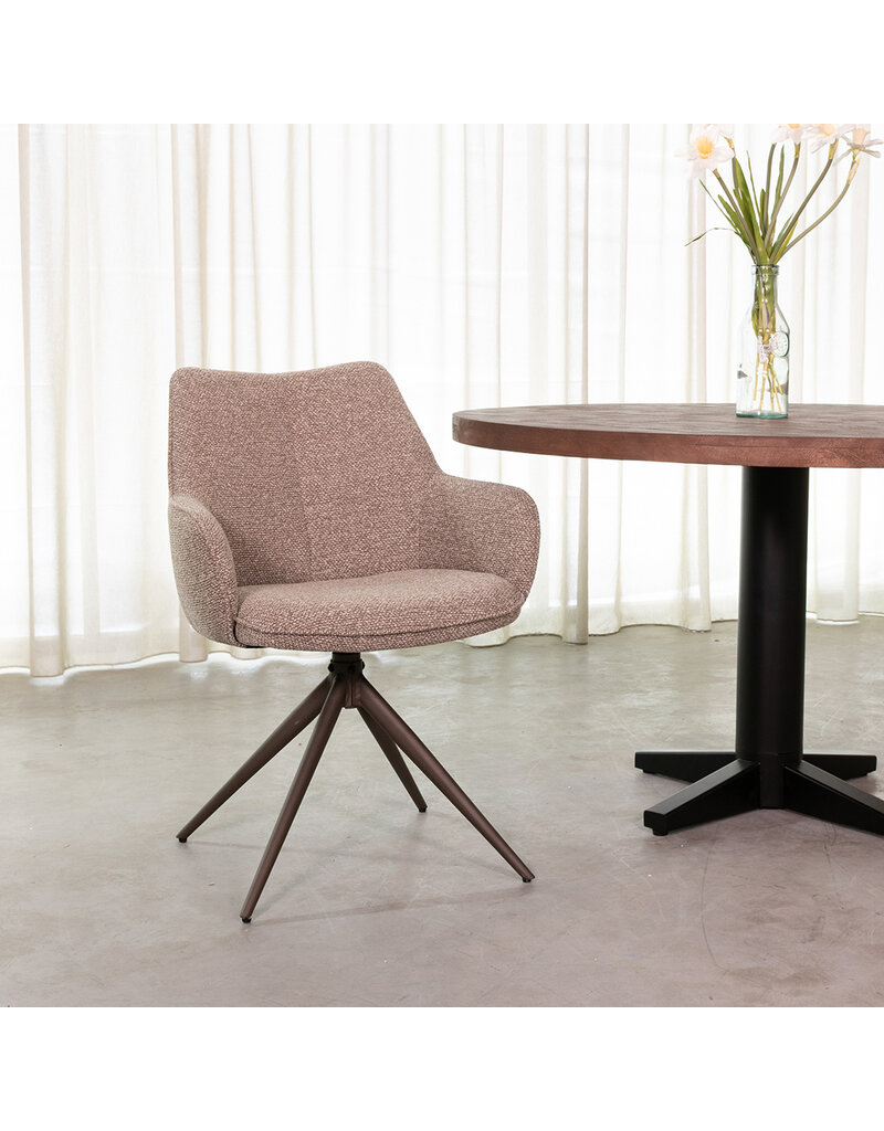 Damn LABEL51 Eetkamerstoel Sawa - Mushroom - Boucle
