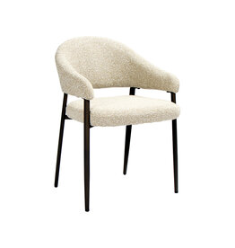 Damn LABEL51 Eetkamerstoel Sora - Naturel - Boucle