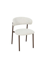 Damn LABEL51 Eetkamerstoel Kaito - Naturel - Geweven - Walnoot Houten Frame