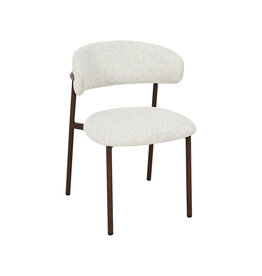 Damn LABEL51 Eetkamerstoel Kaito - Naturel - Geweven - Walnoot Houten Frame