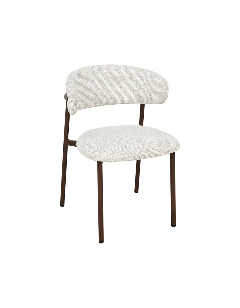 Damn LABEL51 Eetkamerstoel Kaito - Naturel - Geweven - Walnoot Houten Frame