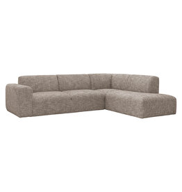 Damn LABEL51 Hoekbank Verona - Taupe - Geweven - Rechts Voorstaand
