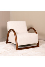 Damn LABEL51 Fauteuil Viggo - Naturel - Geweven - Walnoot Houten Frame