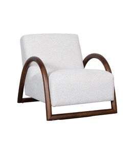 Damn LABEL51 Fauteuil Viggo - Naturel - Geweven - Walnoot Houten Frame