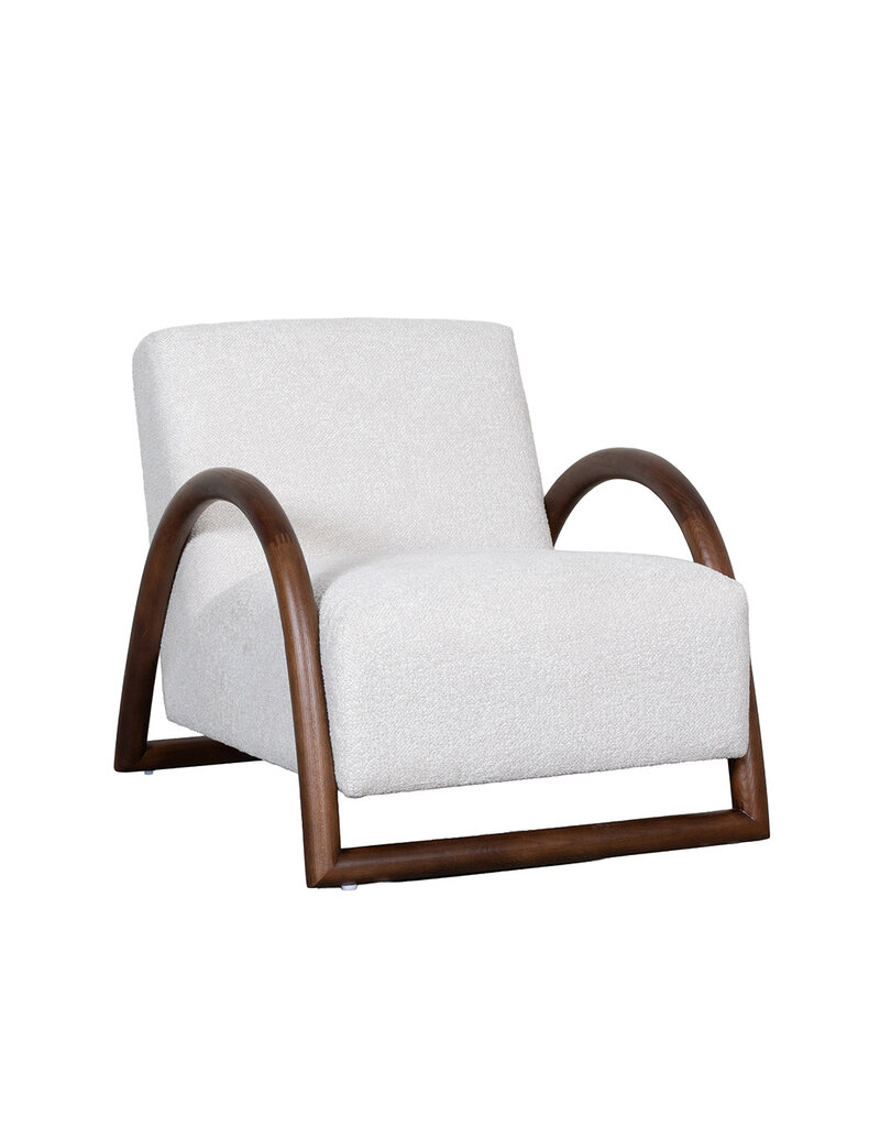 Damn LABEL51 Fauteuil Viggo - Naturel - Geweven - Walnoot Houten Frame