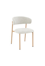 Damn LABEL51 Eetkamerstoel Kaito - Naturel - Geweven - Naturel Houten Frame