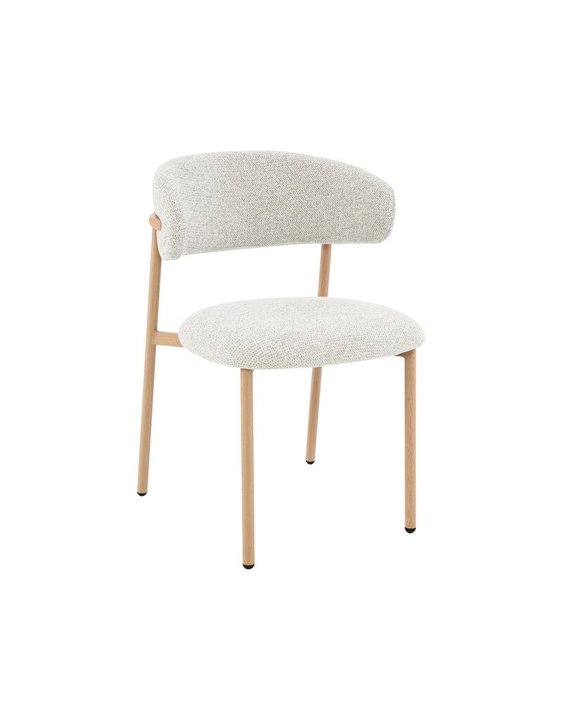 Damn LABEL51 Eetkamerstoel Kaito - Naturel - Geweven - Naturel Houten Frame