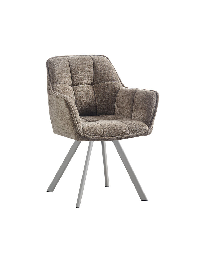 Damn LABEL51 Eetkamerstoel Riley - Taupe - Geweven