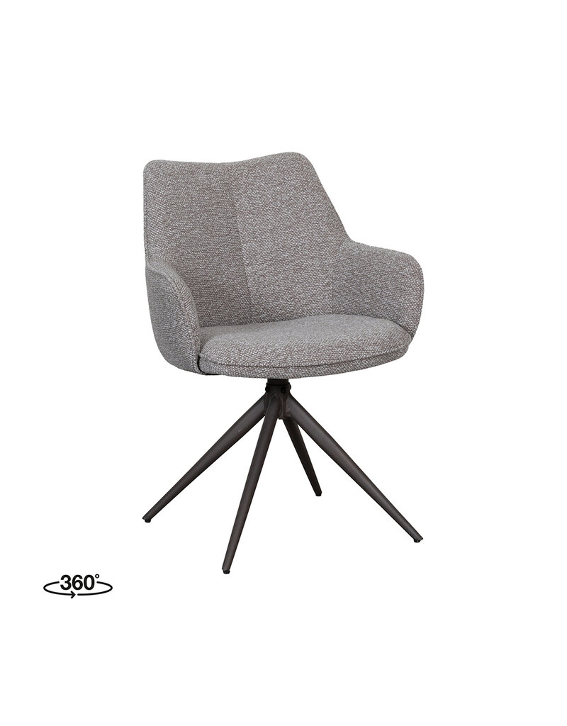 Damn LABEL51 Eetkamerstoel Sawa - Mushroom - Boucle