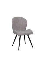 Damn LABEL51 Eetkamerstoel Sil - Mushroom - Boucle - Zwart Metalen Frame