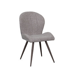 Damn LABEL51 Eetkamerstoel Sil - Mushroom - Boucle - Brons Metalen Frame