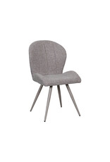 Damn LABEL51 Eetkamerstoel Sil - Mushroom - Boucle - Taupe Metalen Frame
