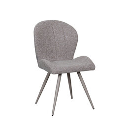 Damn LABEL51 Eetkamerstoel Sil - Mushroom - Boucle - Taupe Metalen Frame