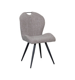 Damn LABEL51 Eetkamerstoel Silly - Mushroom - Boucle - Zwart Metalen Frame