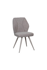 Damn LABEL51 Eetkamerstoel Silvain - Mushroom - Boucle - Taupe Metalen Frame