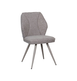 Damn LABEL51 Eetkamerstoel Silvain - Mushroom - Boucle - Taupe Metalen Frame