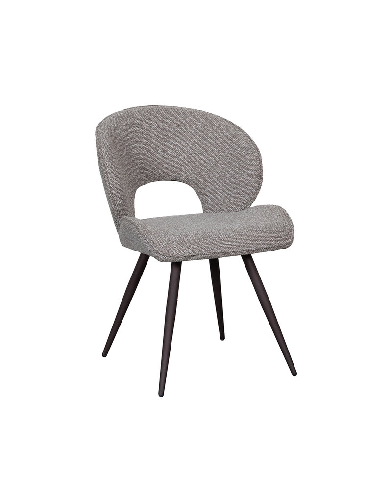 Damn LABEL51 Eetkamerstoel Sakura - Mushroom - Boucle - Brons Metalen Frame