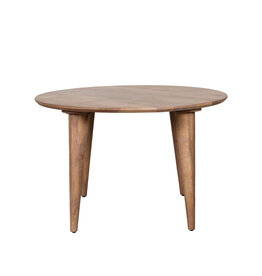 Damn LABEL51 Eetkamertafel Fly - Nature Smooth - Mangohout - 120 cm - Rond