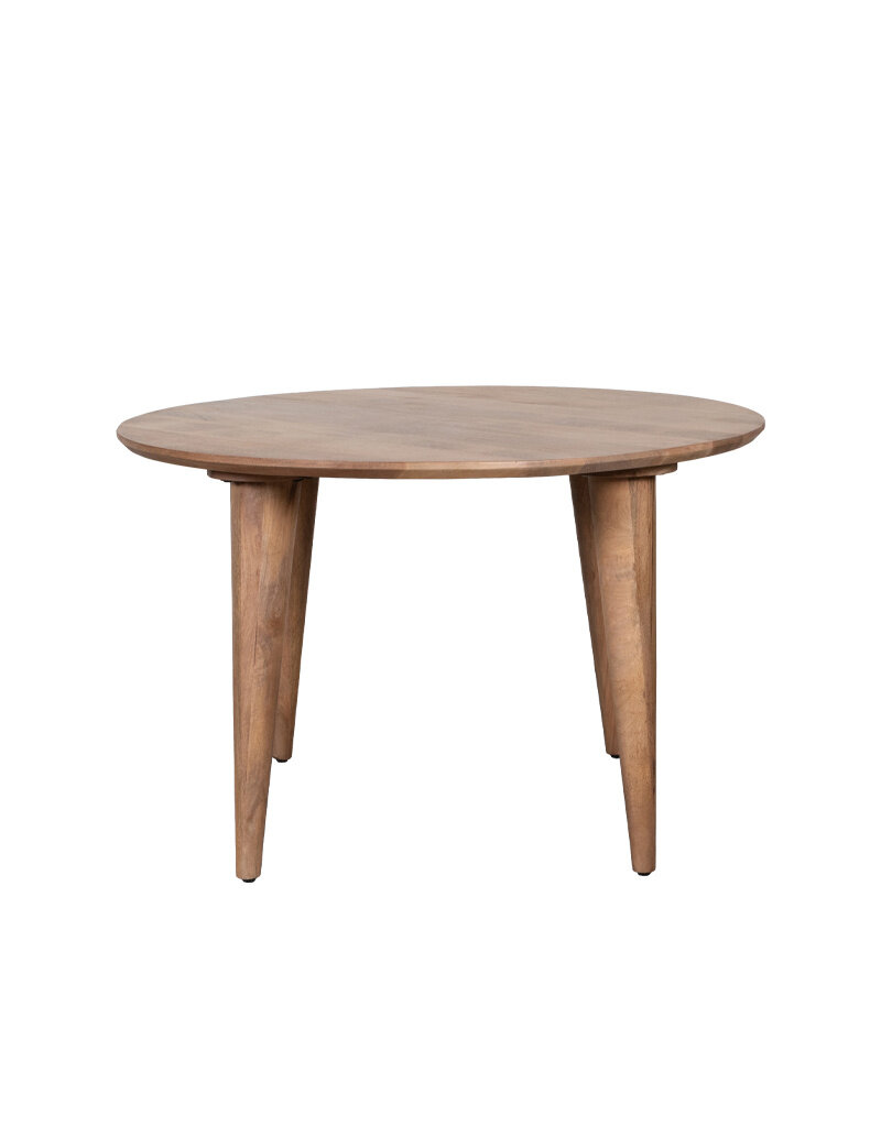 Damn LABEL51 Eetkamertafel Fly - Nature Smooth - Mangohout - 120 cm - Rond